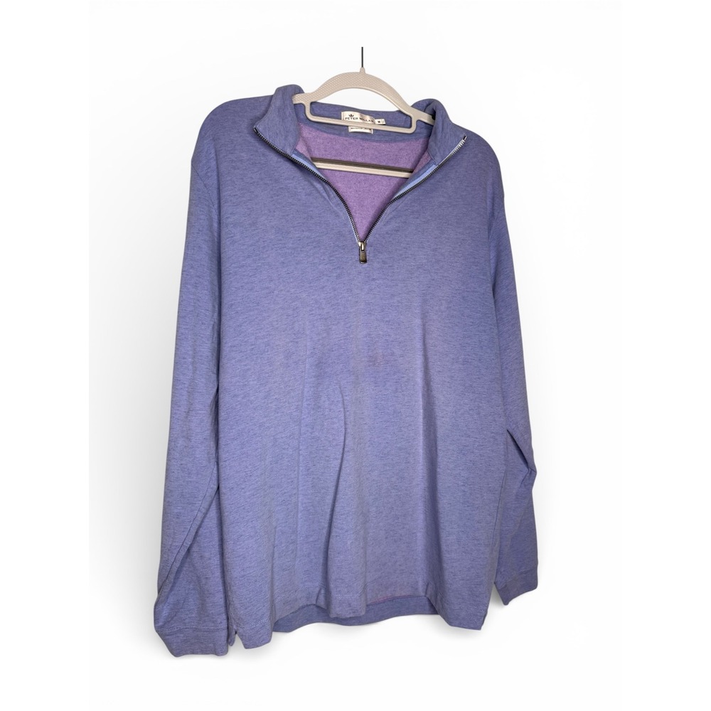 Peter Millar mountainside collection purple 1/4 zip‎ pullover sweater soft golf